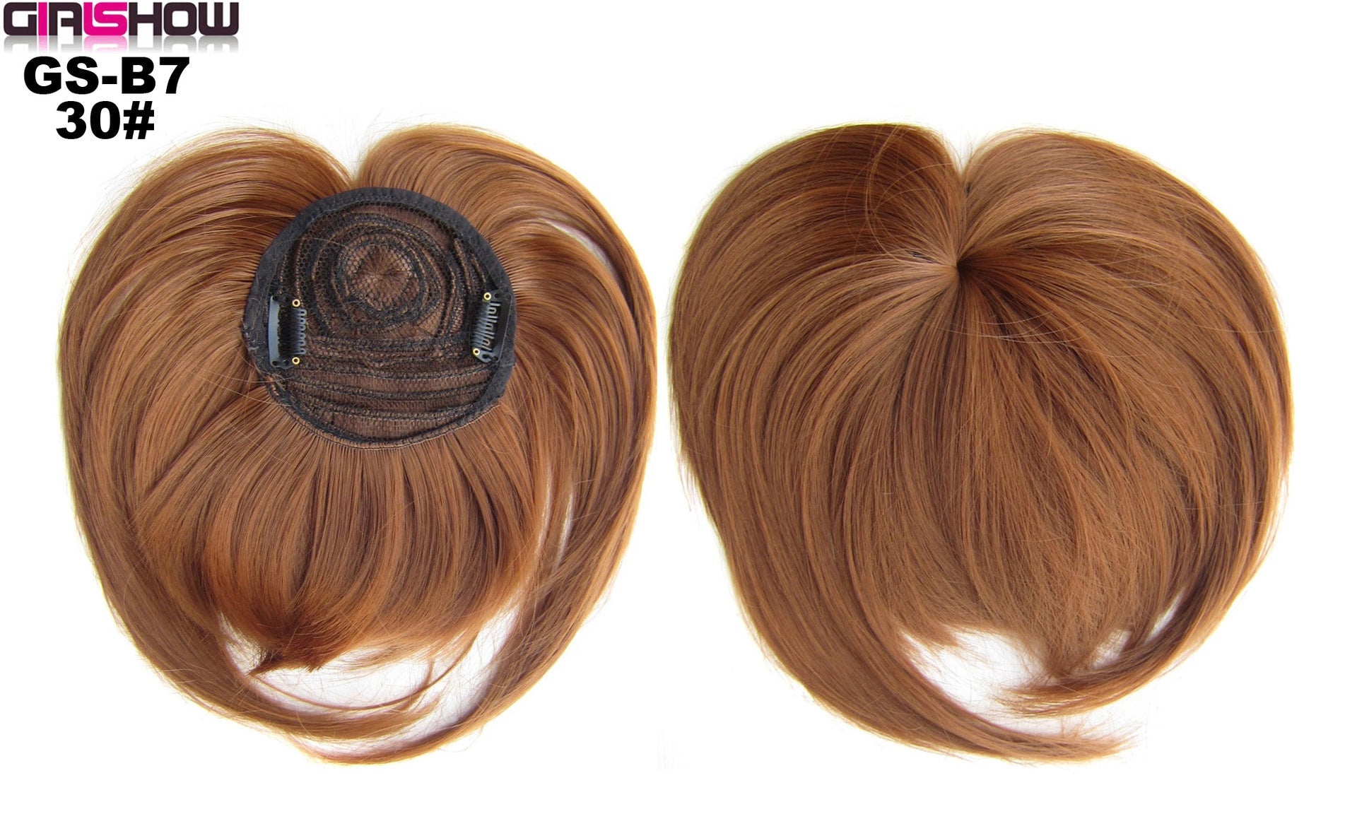 JMT-564426 Short High Temperature Silk Chemical Fiber Wig with Peach Heart Bangs for Men