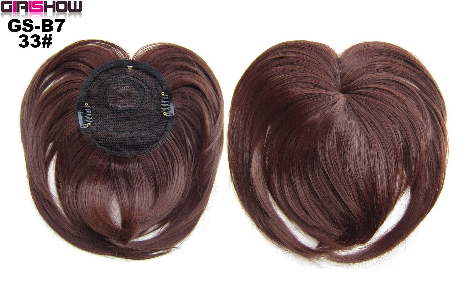 JMT-564426 Short High Temperature Silk Chemical Fiber Wig with Peach Heart Bangs for Men