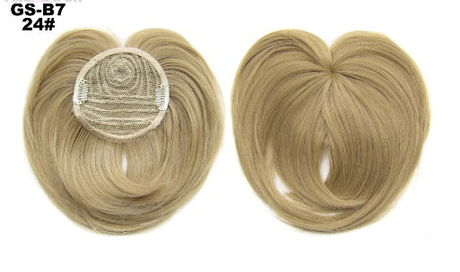 JMT-564426 Short High Temperature Silk Chemical Fiber Wig with Peach Heart Bangs for Men