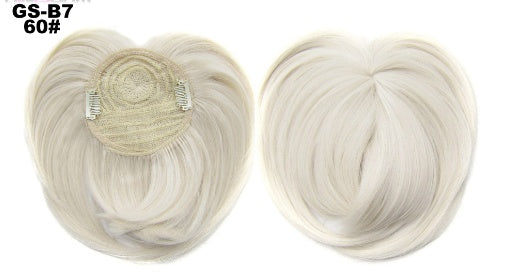 JMT-564426 Short High Temperature Silk Chemical Fiber Wig with Peach Heart Bangs for Men