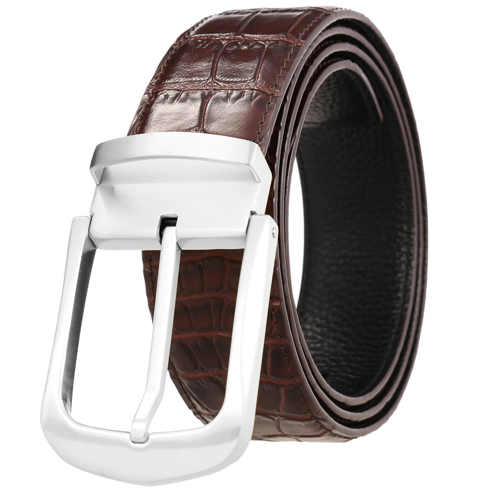 JMT-564810 Stainless Steel Casual Belt with Pin Buckle - 3.8cm Width