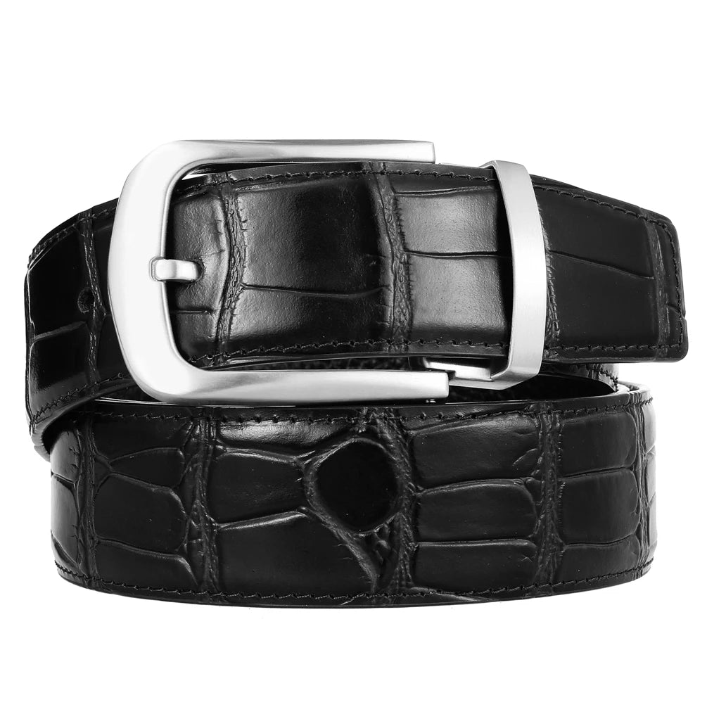 JMT-564810 Stainless Steel Casual Belt with Pin Buckle - 3.8cm Width