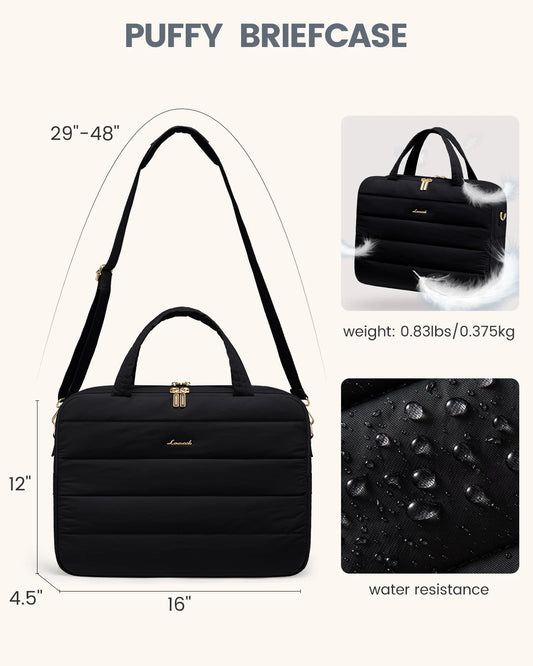 JMT-564874 Lightweight Work Messenger Bag for Women - Large Travel Computer Briefcase for 15.6in Laptops