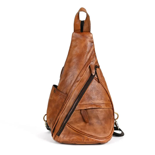 JMT-564938 Vintage Leather Crossbody Backpack – Waterproof Cowhide Messenger Bag in Multiple Colors