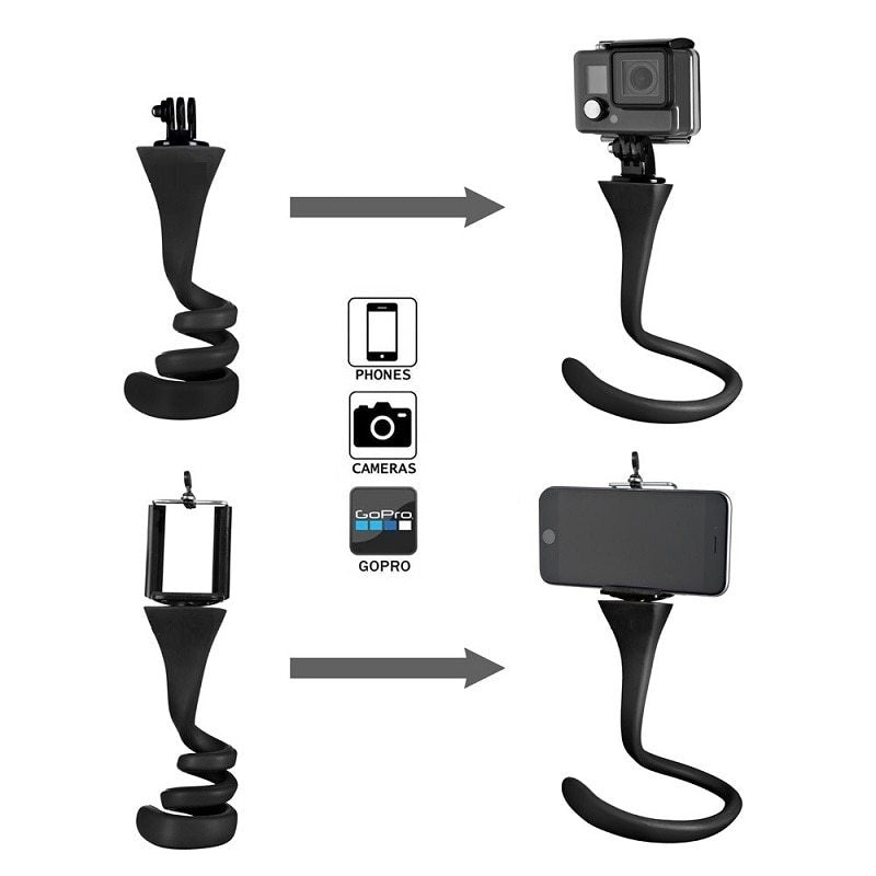 JMT-565066 Flexible Snake-Shaped Mobile Phone Holder with Bluetooth Remote Control