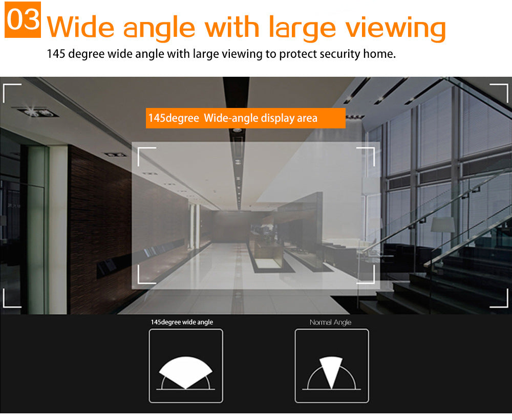 JMT-565130 4.3 Inch Hidden Electronic Cat's Eye with Large Visible Screen