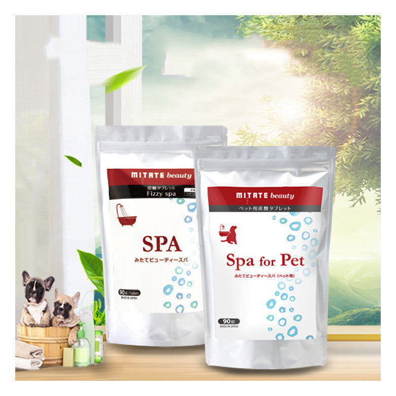 JMT-565130 Pet Spa Carbonated Bathing Tablets for Dogs and Cats - 15g for Mite Care, Fur Repair, and Cleaning