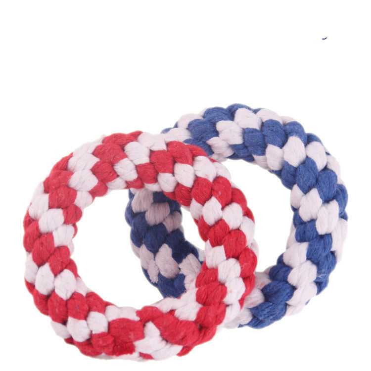 JMT-565194 Cotton Rope Dog Toy - Durable Molar Teeth Ball for Large and Small Dogs, Multicolor Options Available