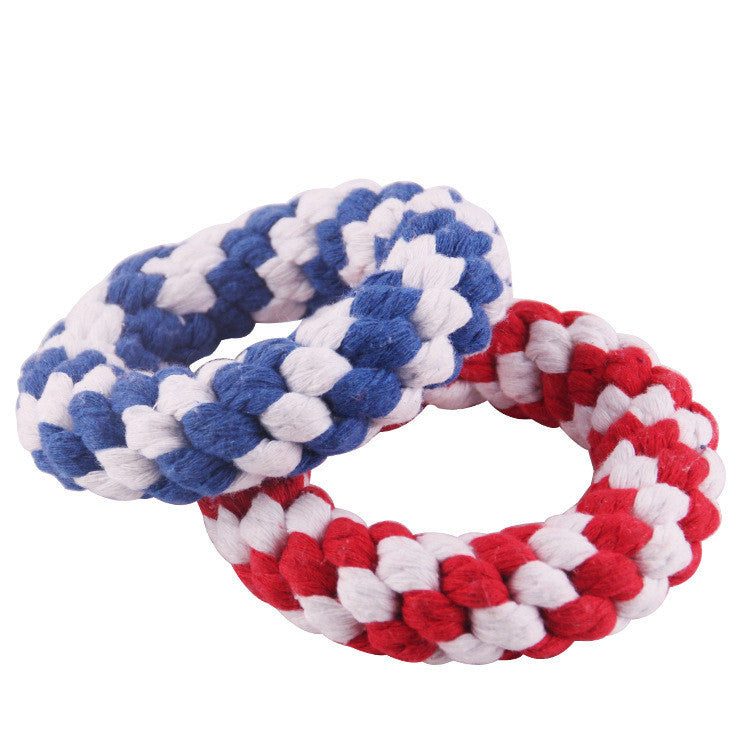 JMT-565194 Cotton Rope Dog Toy - Durable Molar Teeth Ball for Large and Small Dogs, Multicolor Options Available