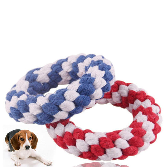 JMT-565194 Cotton Rope Dog Toy - Durable Molar Teeth Ball for Large and Small Dogs, Multicolor Options Available