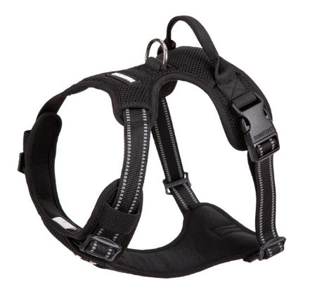 JMT-565386 Fur Vest-Style Chest Strap for Dogs - Available in Orange, Red, Black, XS-XL Sizes