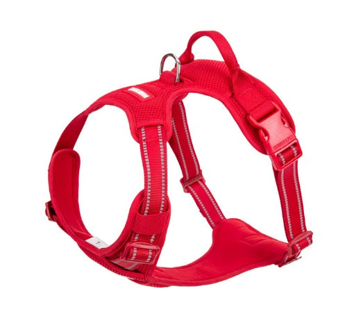 JMT-565386 Fur Vest-Style Chest Strap for Dogs - Available in Orange, Red, Black, XS-XL Sizes