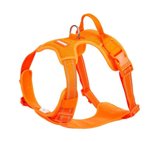 JMT-565386 Fur Vest-Style Chest Strap for Dogs - Available in Orange, Red, Black, XS-XL Sizes