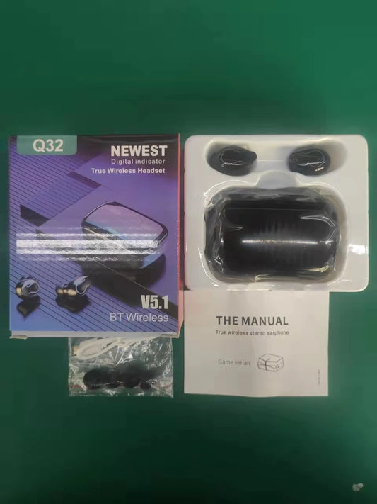 JMT-565386 Q32 TWS Wireless Bluetooth 5.1 Sports Earbuds with Gaming and Handsfree Capability