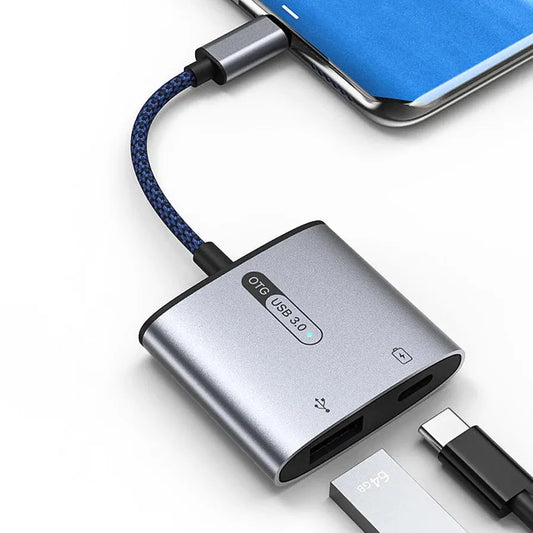 JMT-565706 USB-C OTG Adapter and Splitter for Type C to USB 3.0 Connection