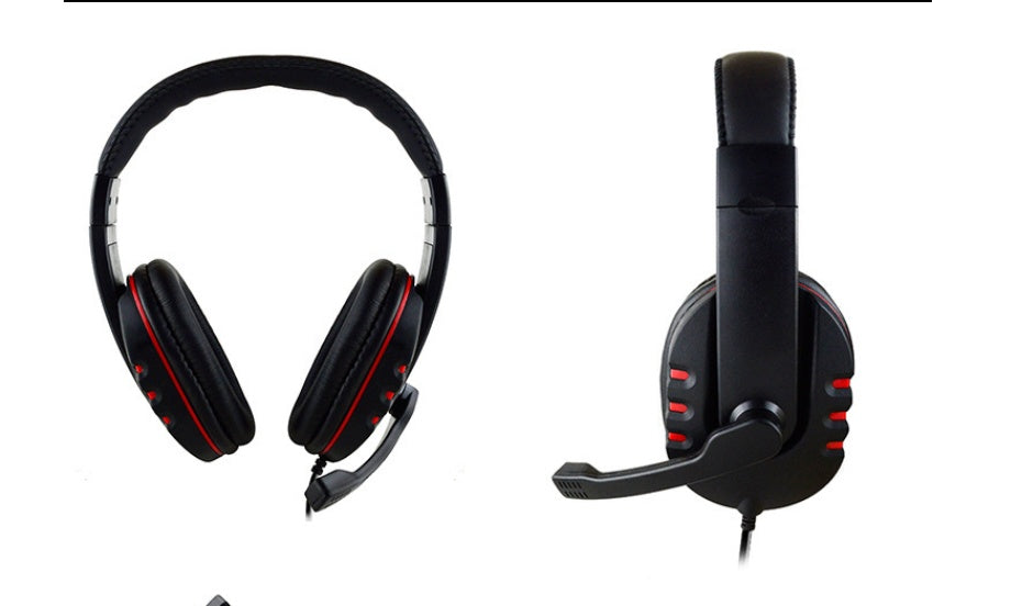 JMT-565706 Wired Gaming Headset with Adjustable Microphone and Soft PU Leather Earmuffs