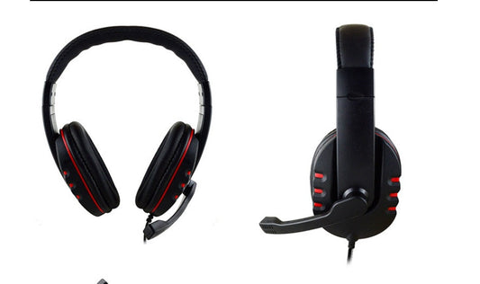 JMT-565706 Wired Gaming Headset with Adjustable Microphone and Soft PU Leather Earmuffs
