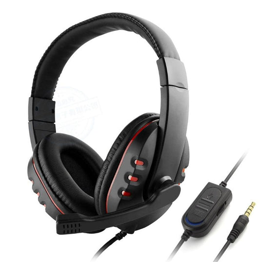 JMT-565706 Wired Gaming Headset with Adjustable Microphone and Soft PU Leather Earmuffs