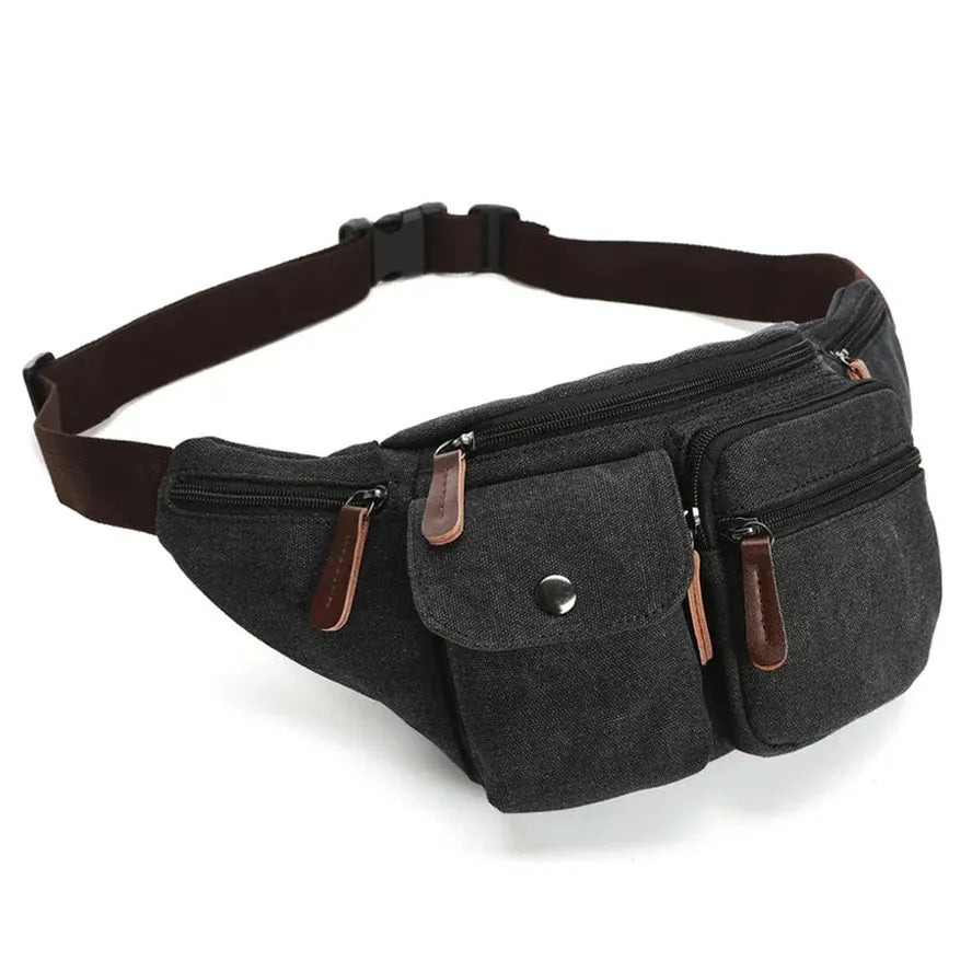 JMT-566090 Multifunctional Canvas Waist Bag for Work and Travel