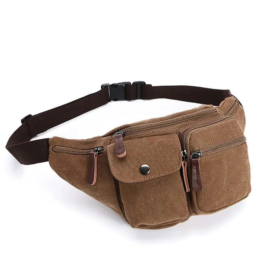 JMT-566090 Multifunctional Canvas Waist Bag for Work and Travel