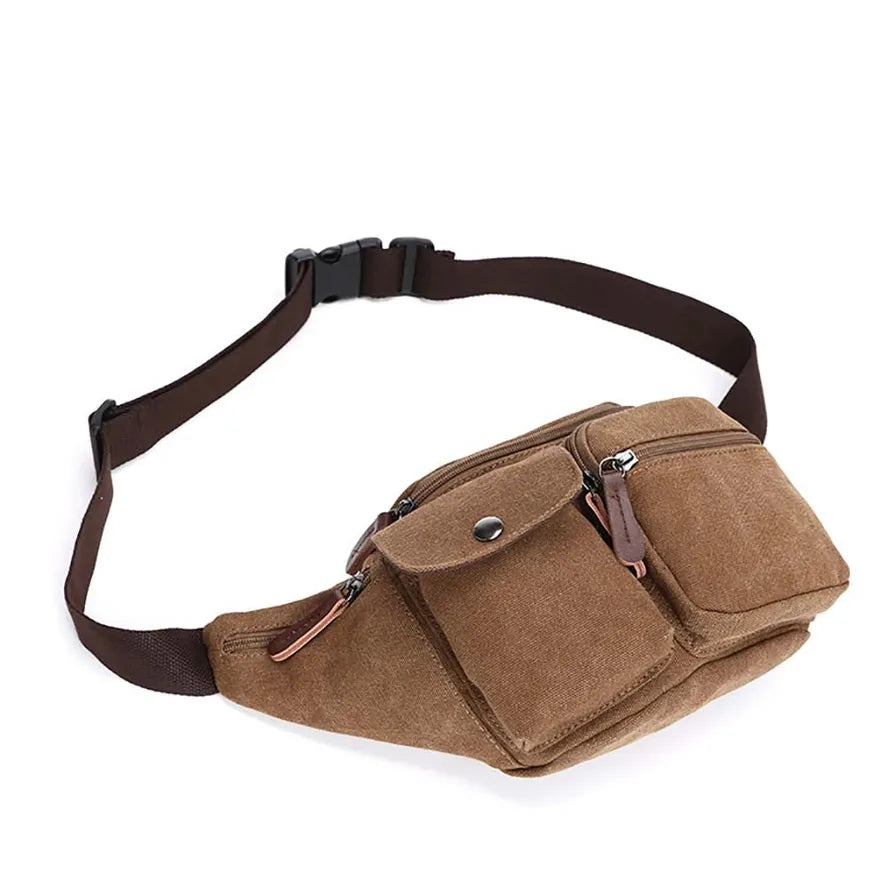 JMT-566090 Multifunctional Canvas Waist Bag for Work and Travel