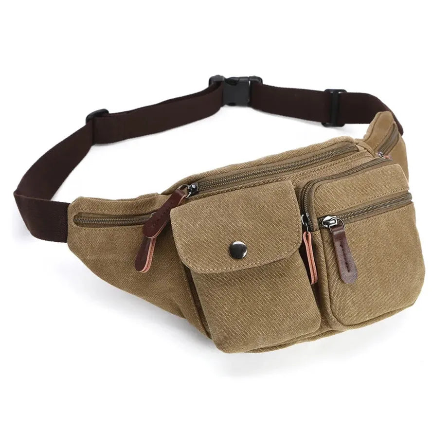 JMT-566090 Multifunctional Canvas Waist Bag for Work and Travel