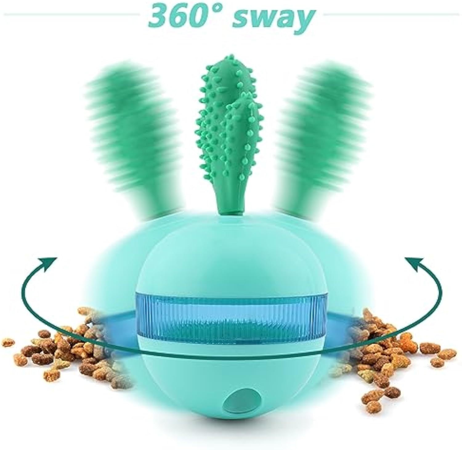 JMT-566346 Interactive Treat Dispensing Dog Puzzle Toy - Durable Rubber Tumbler for Medium to Large Dogs