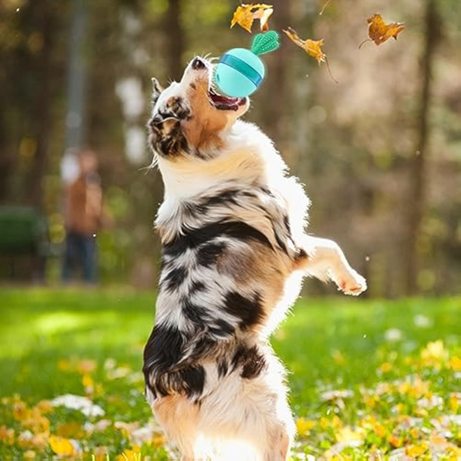 JMT-566346 Interactive Treat Dispensing Dog Puzzle Toy - Durable Rubber Tumbler for Medium to Large Dogs