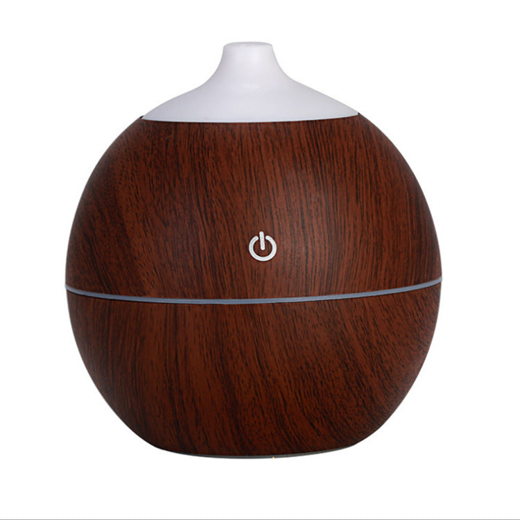 JMT-566346 Wood Grain Aromatherapy Humidifier - 130 ml Capacity, 9.7 x 9.7 x 110 CM, ABS Material