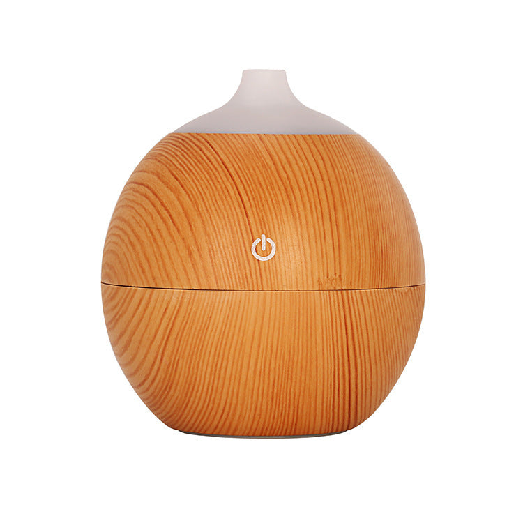 JMT-566346 Wood Grain Aromatherapy Humidifier - 130 ml Capacity, 9.7 x 9.7 x 110 CM, ABS Material
