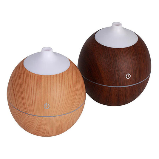 JMT-566346 Wood Grain Aromatherapy Humidifier - 130 ml Capacity, 9.7 x 9.7 x 110 CM, ABS Material