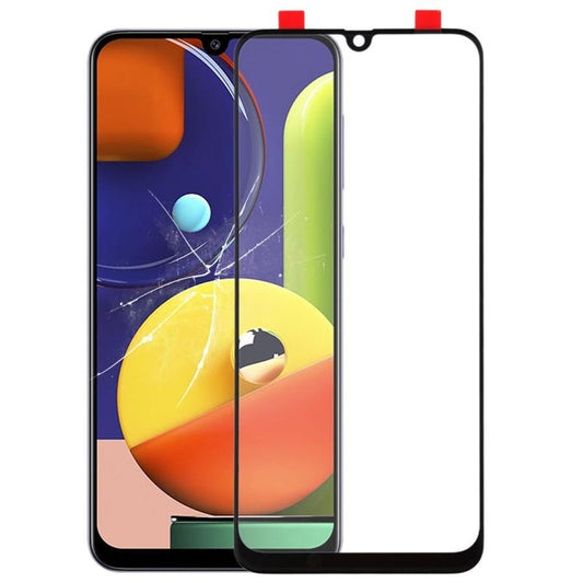 JMT-566538 Front Glass Cover Plate for Samsung Galaxy A50s - Liquid Crystal Mirror Replacement Lens