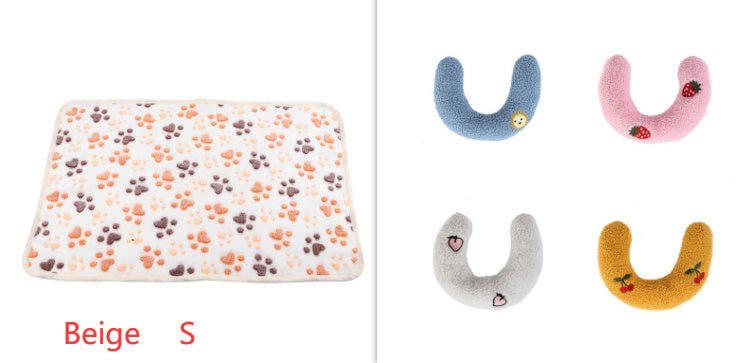 JMT-566666 Cozy Coral Fleece Dog Blanket - Soft and Warm for Autumn & Winter