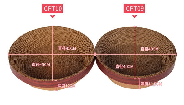 JMT-567370 Crimson Cat Scratchpad, 35 x 35 x 9.5 cm, Perfect for Feline Play and Scratching