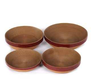 JMT-567370 Crimson Cat Scratchpad, 35 x 35 x 9.5 cm, Perfect for Feline Play and Scratching