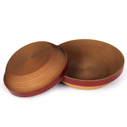 JMT-567370 Crimson Cat Scratchpad, 35 x 35 x 9.5 cm, Perfect for Feline Play and Scratching