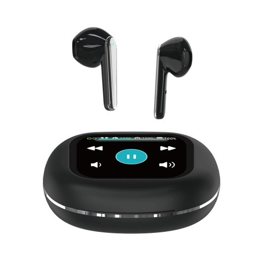 JMT-567370 True Wireless In-Ear Sport Earbuds with LED Touch Screen and Digital Battery Indicator, JL Chipset for Gaming and Travel