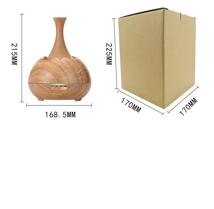 JMT-567498 Wood Grain Aroma Diffuser with Colorful LED Light and 400ML Capacity