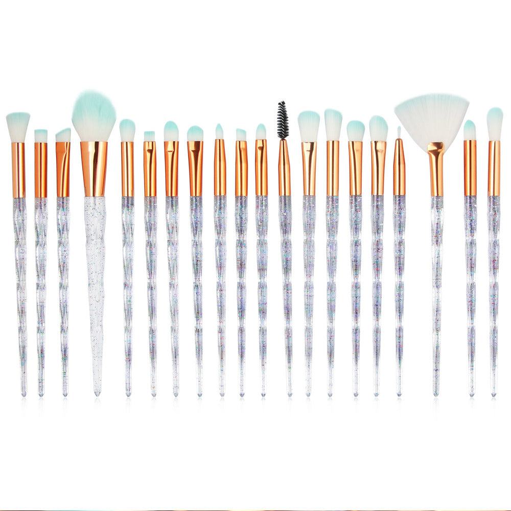 JMT-567626 20-Piece Makeup Brush Set with Corrugated Silk Nylon Material and Portable Handle