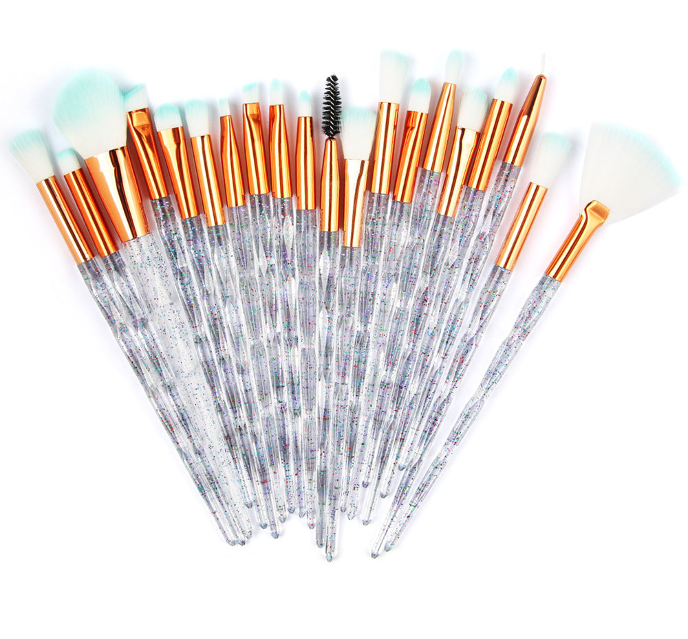 JMT-567626 20-Piece Makeup Brush Set with Corrugated Silk Nylon Material and Portable Handle