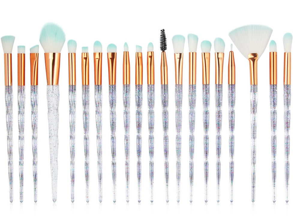 JMT-567626 20-Piece Makeup Brush Set with Corrugated Silk Nylon Material and Portable Handle