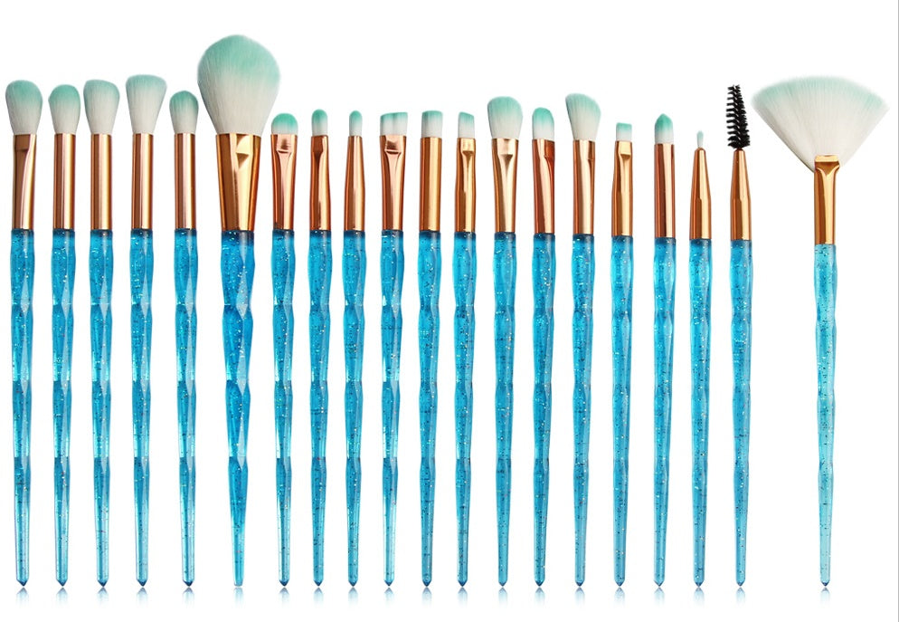 JMT-567626 20-Piece Makeup Brush Set with Corrugated Silk Nylon Material and Portable Handle
