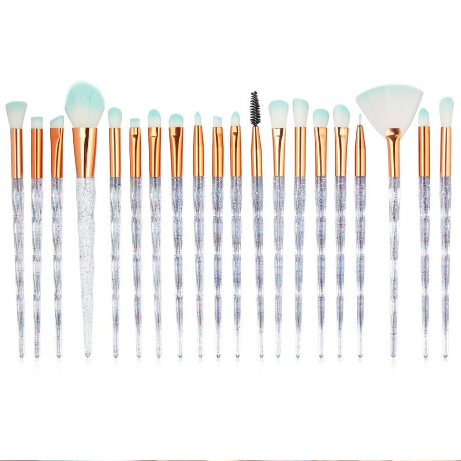 JMT-567626 20-Piece Makeup Brush Set with Corrugated Silk Nylon Material and Portable Handle