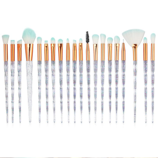 JMT-567626 20-Piece Makeup Brush Set with Corrugated Silk Nylon Material and Portable Handle