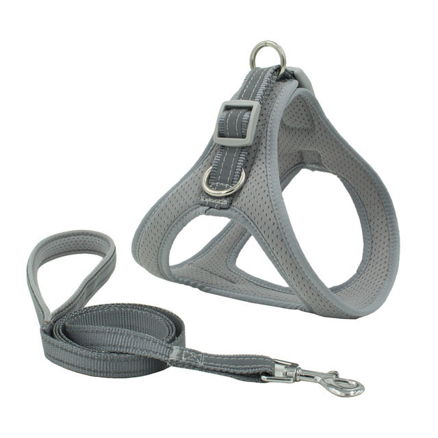 JMT-567690 Pet Adjustable Nylon Chest Harness Vest with Traction Rope