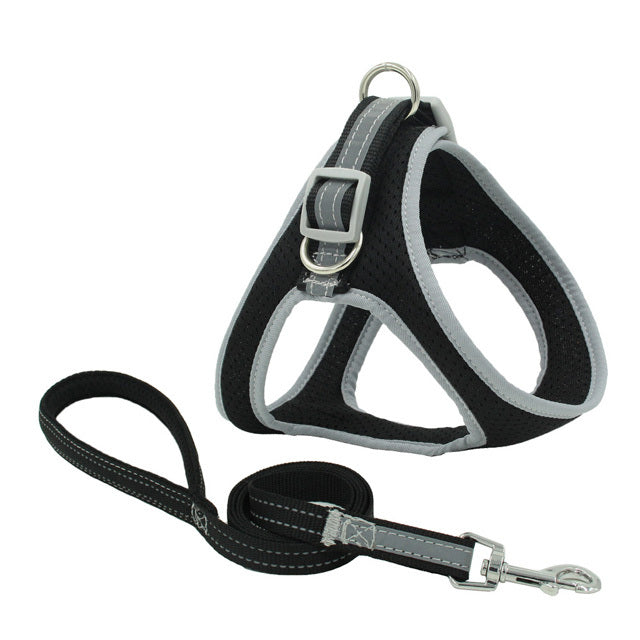 JMT-567690 Pet Adjustable Nylon Chest Harness Vest with Traction Rope