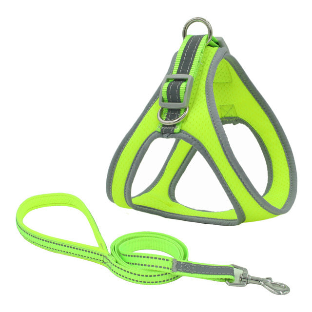 JMT-567690 Pet Adjustable Nylon Chest Harness Vest with Traction Rope