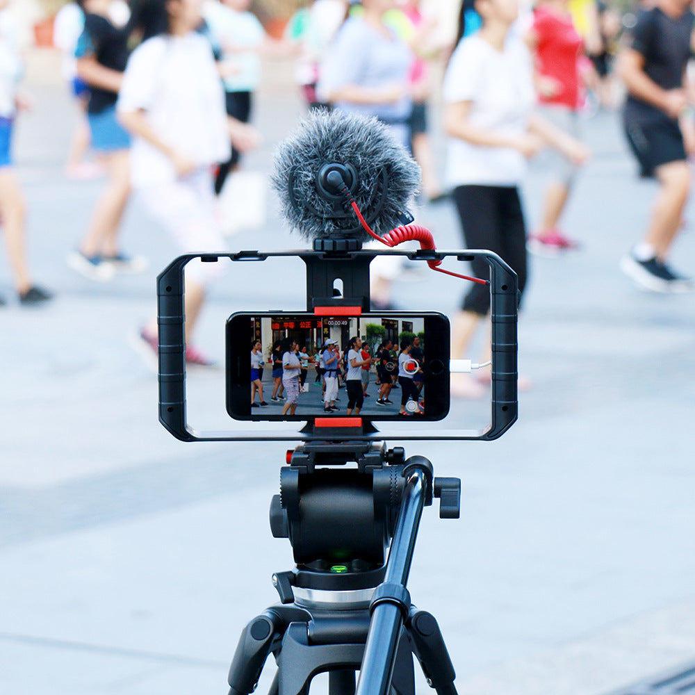 JMT-567882 Universal Handheld Camera Stand with Hot Shoe Mounts for Mobile Filming