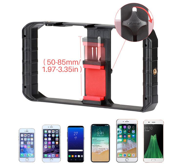 JMT-567882 Universal Handheld Camera Stand with Hot Shoe Mounts for Mobile Filming