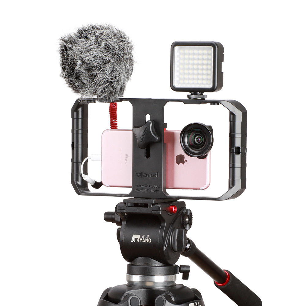 JMT-567882 Universal Handheld Camera Stand with Hot Shoe Mounts for Mobile Filming